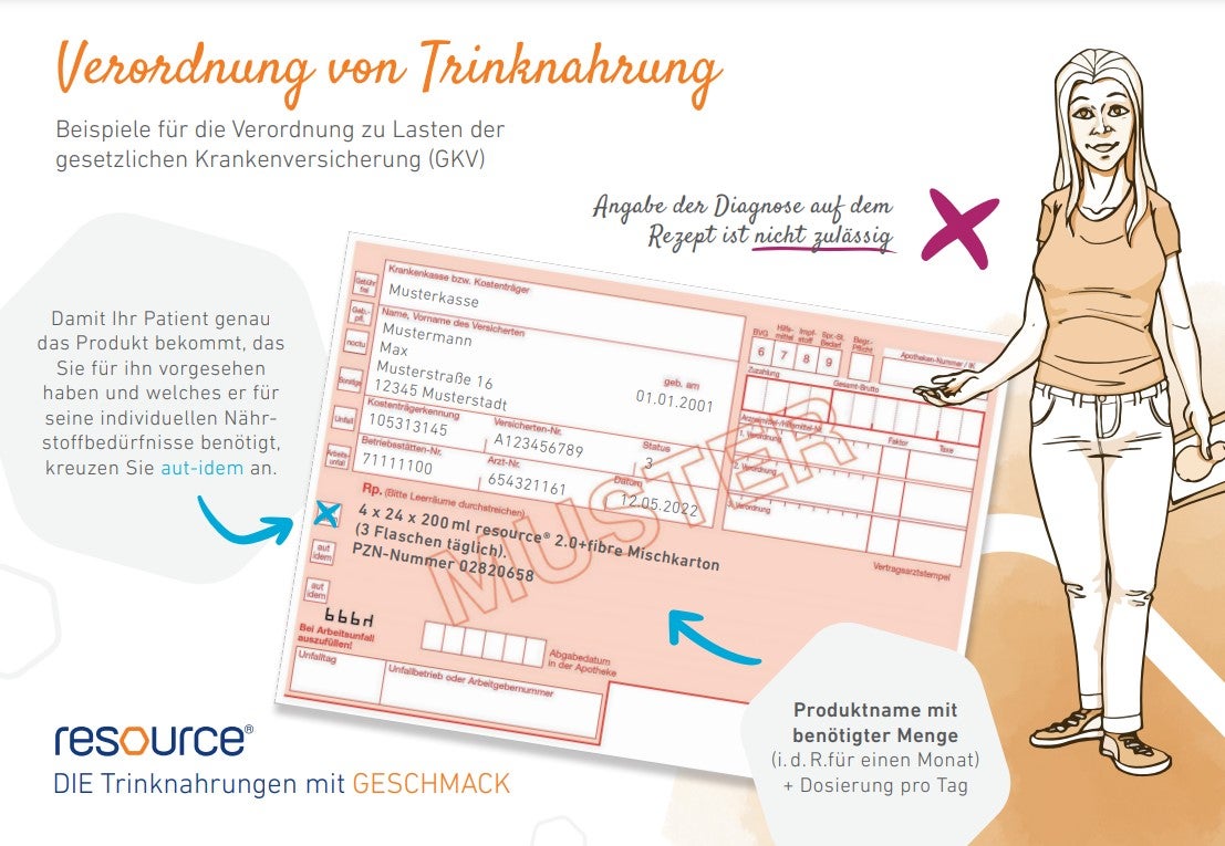 Verordnung von Trinknahrung und Beispielrezept