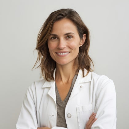 Female competent Doctor, smiling