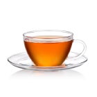Tasse Tee auf einem Unterteller