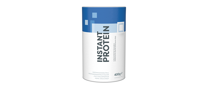 Dose mit Instant-Protein-Pulver, 400g.