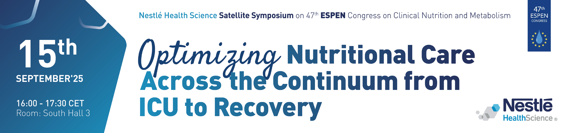 Veranstaltungsankündigung: Nestlé Health Science Satellitensymposium Banner