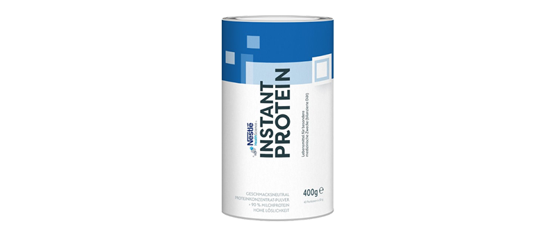 Dose mit Instant-Protein-Pulver, 400g.