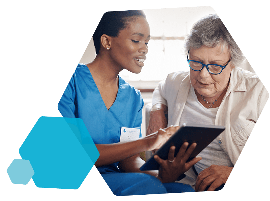 NHS Website Sondennahrung Grafik Pflegerin