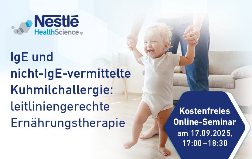 17. September - Webinar: Leitliniengerechte Ernährungstherapie bei Kuhmilchalle…