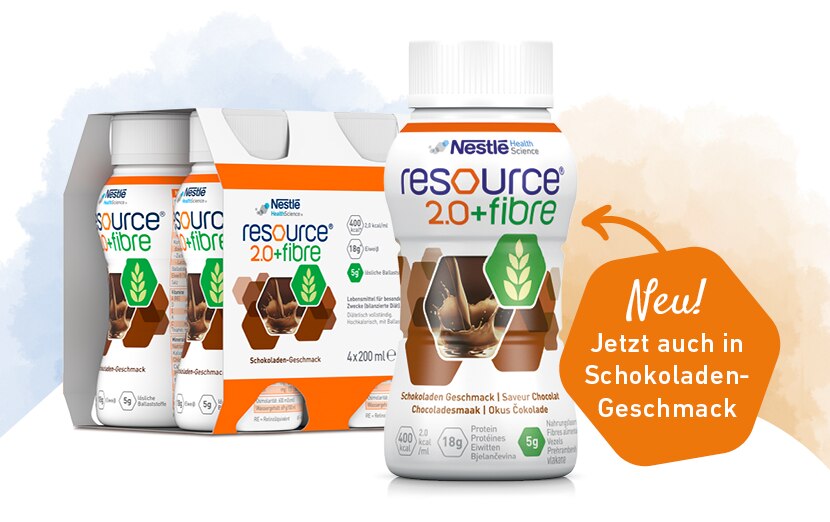Neue Geschmacksrichtung: resource® 2.0+fibre Schokolade