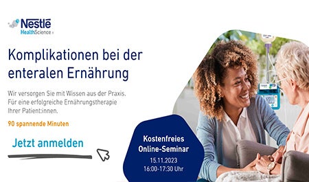Online-Seminar: Komplikationen bei der enteralen Ernährung
