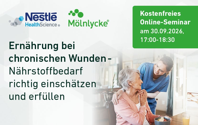 Kostenfreies Webinar: Ernährung bei chronischen Wunden