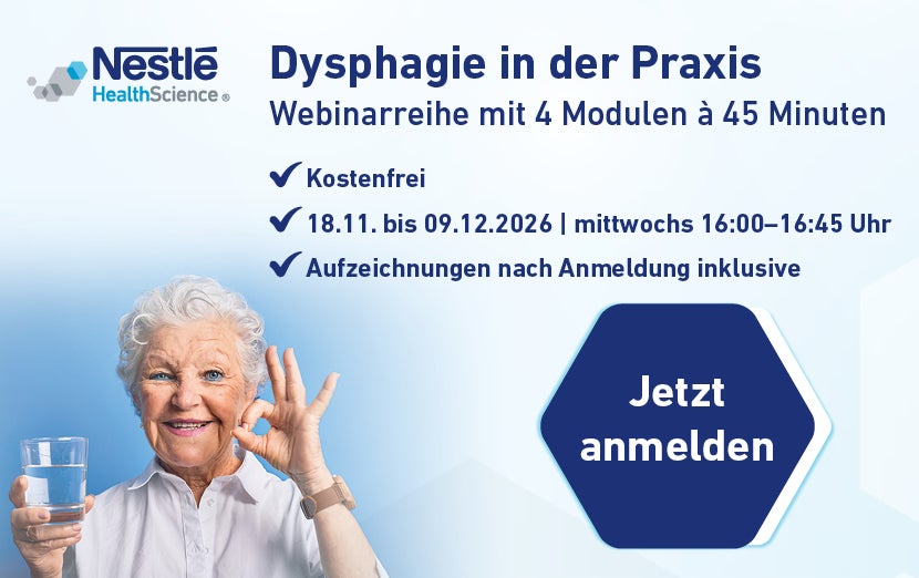 Webinarreihe: Dysphagie verstehen. Erkennen. Handeln.