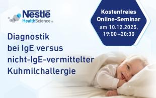 Kostenfreies Webinar: Leitliniengerechte Ernährungstherapie bei Kuhmilchallergie