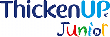 ThickenUp Junior Logo in farbenfroher Schrift.