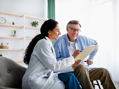 young doctor with patient